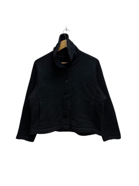 ISSEY MIYAKE me Issey Miyake Mohair Button Up Cropped Jacket