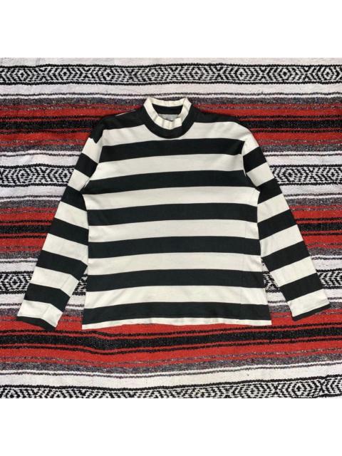 Yohji Yamamoto Work Shop Yohji Yamamoto Shirt Stripe TurtleNeck Distressed