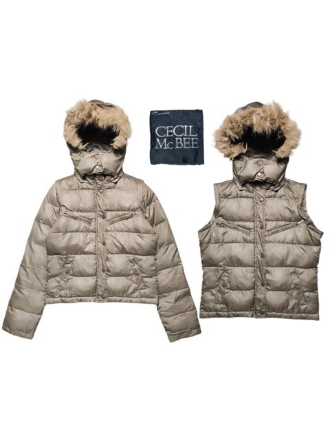 Other Designers If Six Was Nine - Fur Puffer Down Boxy Jacket by Cecil Mc Bee