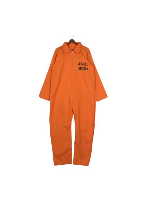 Other Designers Vintage - Vintage Jail Bird Orange Prison Jumpsuit One Size