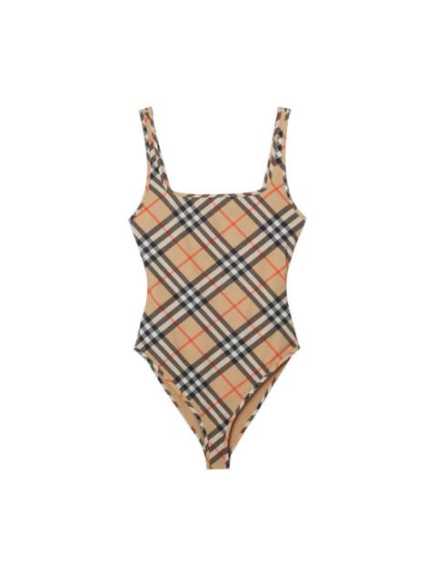 Burberry Burberry Women Swimsuit With Check Motif