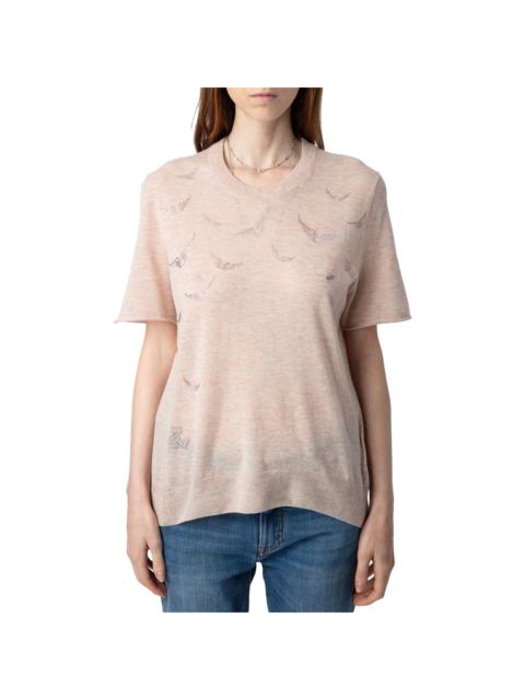 Zadig & Voltaire Zadig & Voltaire Ida Cp Gradient Wings Strass Cashmere Sweater