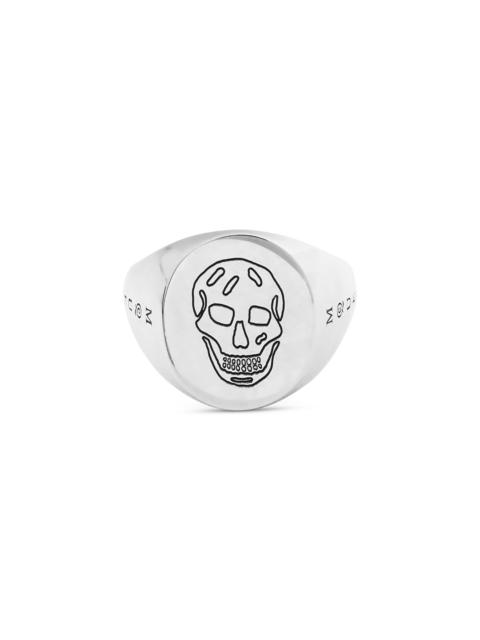 Alexander McQueen McQueen Men's Skull Signet Ring in Silver at Nordstrom