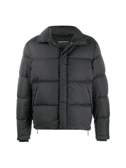 EMPORIO ARMANI quilted down monogram coat