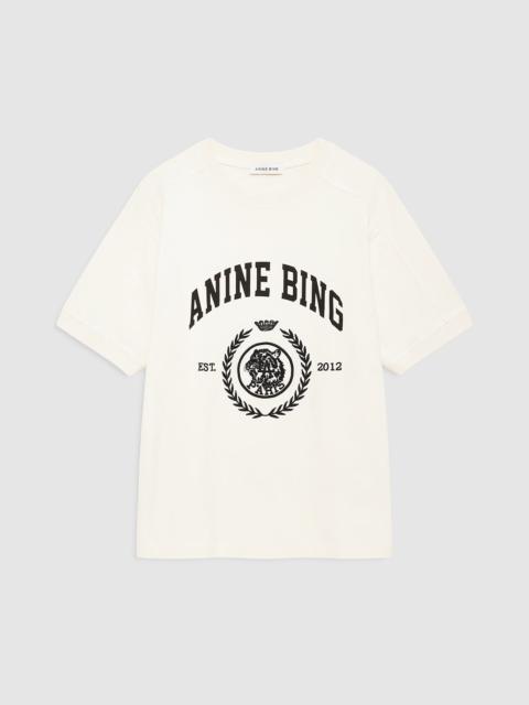 ANINE BING Jaylin Tee Collegiate - Washed Cream