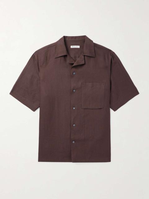Federico Camp-Collar Linen Shirt