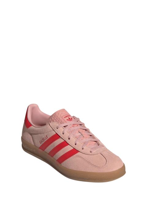 adidas adidas Gazelle Indoor Sneaker in Wonder Mauve/Red/Gum at Nordstrom