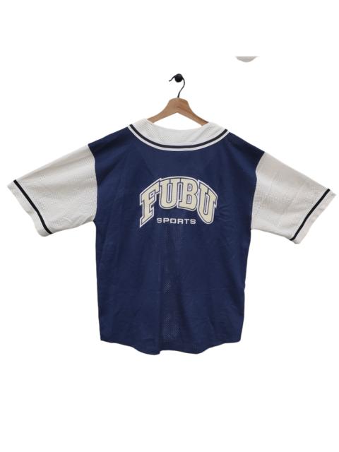 Other Designers Fubu × Vintage - Vintage Fubu Hip Hop Big Logo Jersey Navy Blue White