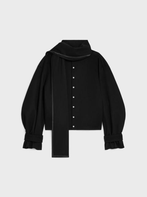 CELINE scarf jacket IN WOOL CLOTH