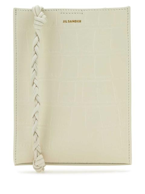 Jil Sander Jil Sander Women Ivory Leather Shoulder Bag