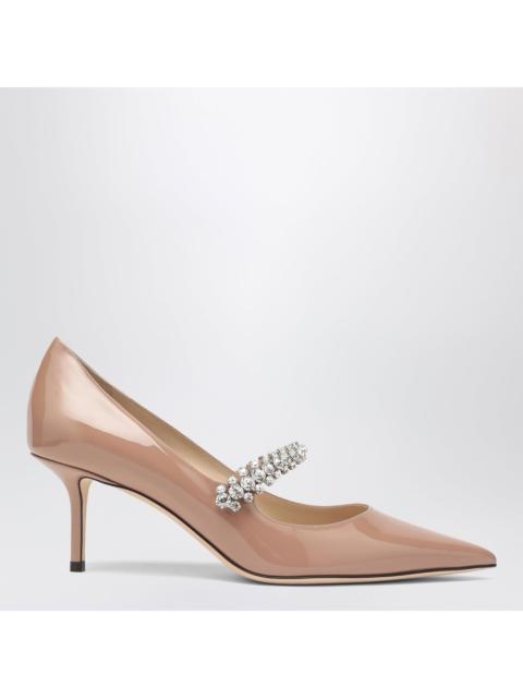 JIMMY CHOO Jimmy Choo Bing Crystal-Strap Patent Leather Pumps In Ballet Pink Women