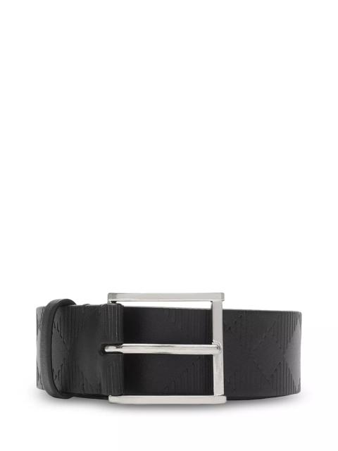 Burberry Men's Check Leather Belt