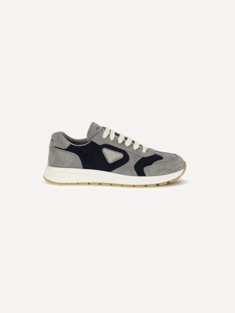 Prada Prax Sneakers in suede and Re-Nylon