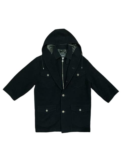 VERSACE VTG Versace Men Wool Hooded Medusa Button 4 Pocket Jacket