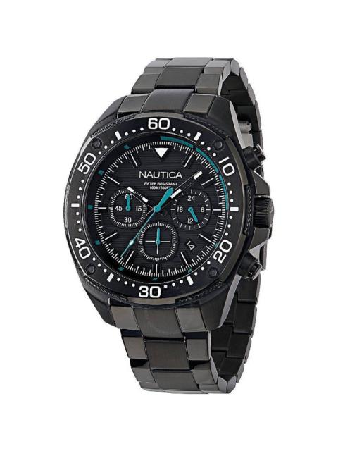 Other Designers Nautica NCT Blue Sail Chronograph Quartz Black Dial Men's Watch NAPBSF408