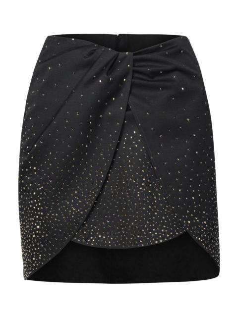 Off-White Embellished Pleated Skirt