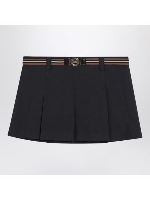 Miu Miu Miu Miu Pleated Blue Miniskirt Women