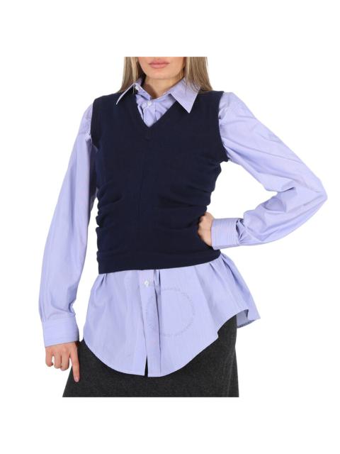 Maison Margiela Ladies Navy Blue Sweater Vest, Size X-Small