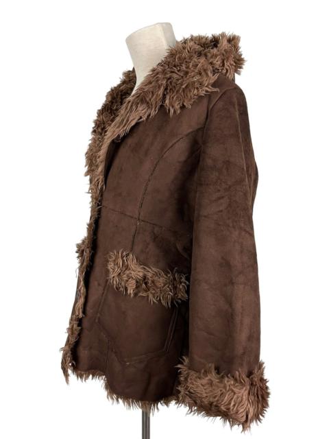 Hysteric Glamour Japanese Brand Navy Natural Sherpa Jacket