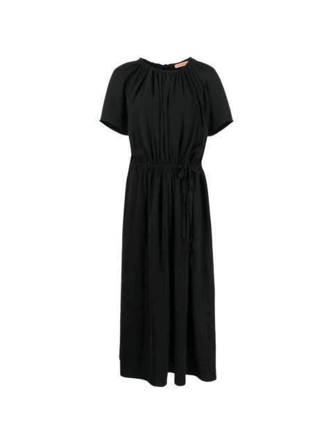 Yves Salomon pleat detailing mid-length dress