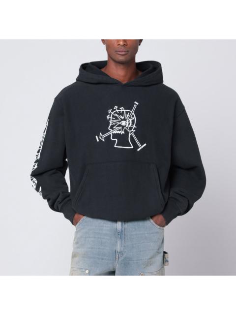 BRAIN DEAD Brain Dead Faded Black Neuro Free Association Sweatshirt Men