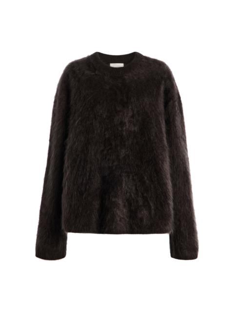 LISA YANG Natalia Brushed Cashmere Sweater brown