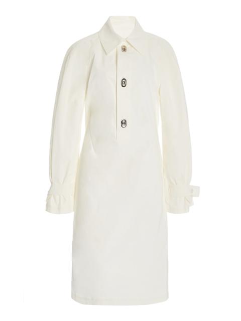 Bottega Veneta Cotton-Blend Midi Shirt Dress white
