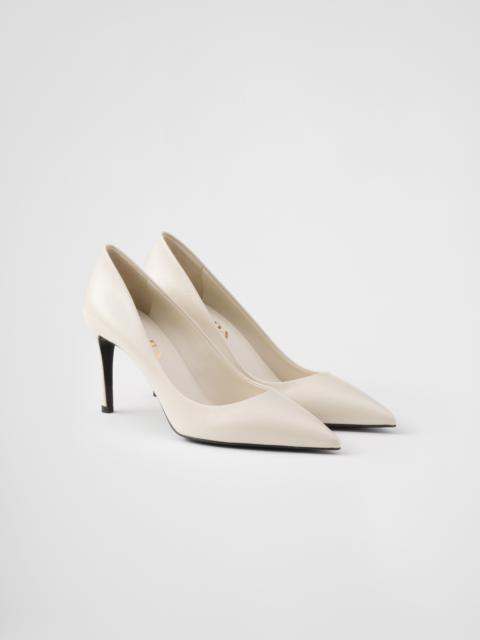 Patent Saffiano leather pumps