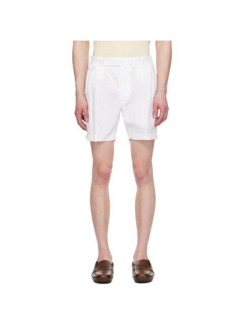 White Pleated Shorts