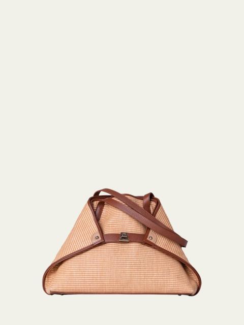 AKRIS Ai Small Raffia Shoulder Bag
