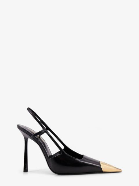 SAINT LAURENT Saint Laurent Jeanne Leather Pumps With Metal Toe