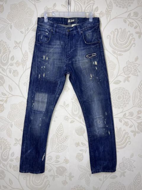 Distressed Patches H&M Denim Jeans Made In Turkey
