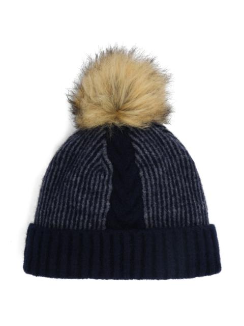 SPYDER Womens Plait Pom Hat - Slate Blue