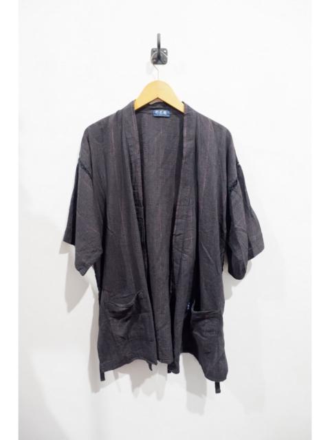 45rpm - Vintage Hanten Indigo Japan Linen Kimono
