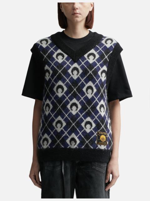 Marine Serre MOON ARGYLE KNIT VEST