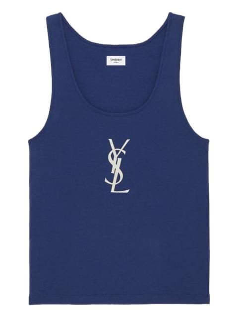SAINT LAURENT Saint Laurent Men Logo Cotton Tank Top