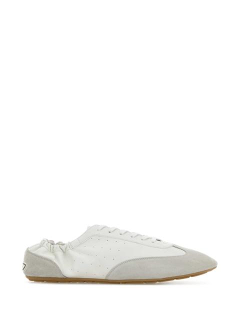 SAINT LAURENT Saint Laurent Men White Leather Lewis Sneakers