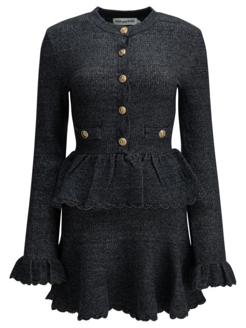self-portrait Self-portrait Short Knit Dress Navy Women