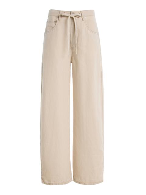 Citizens of Humanity Brynn Drawstring Linen Trousers white
