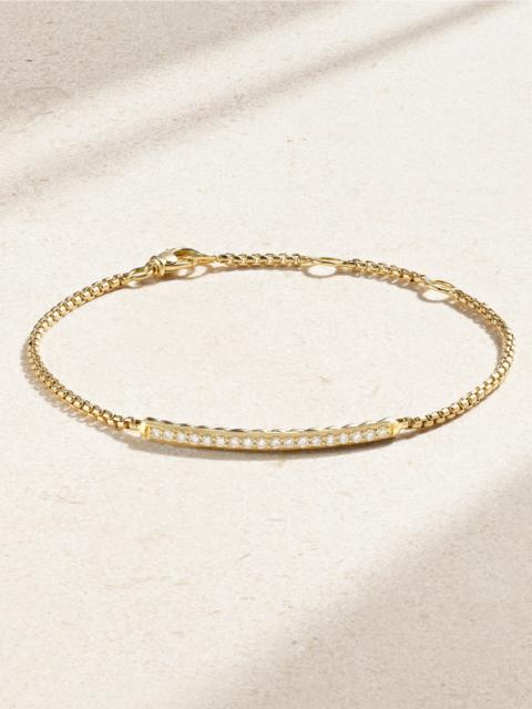 DAVID YURMAN Petite Pavé 18-karat Gold Diamond Bracelet