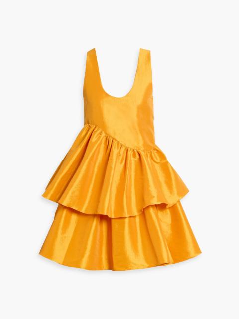 KIKA VARGAS Valeria tiered taffeta mini dress