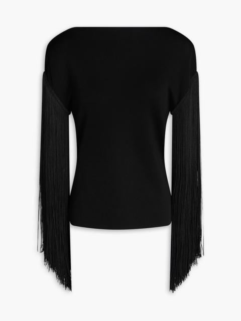 Altuzarra Fringed stretch-knit top