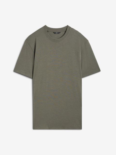 7 For All Mankind Lyocell Crewneck Tee in Army Green