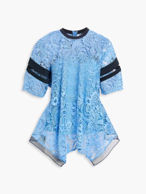 3.1 Phillip Lim Cotton-twill and corded lace top