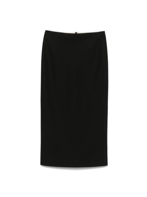wool midi skirt