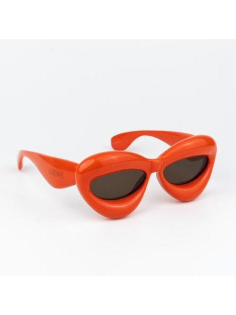Loewe Loewe INFLATED Men Sunglasses Orange Brown Cat Eye LW40097I 42E NEW AUTHENTIC
