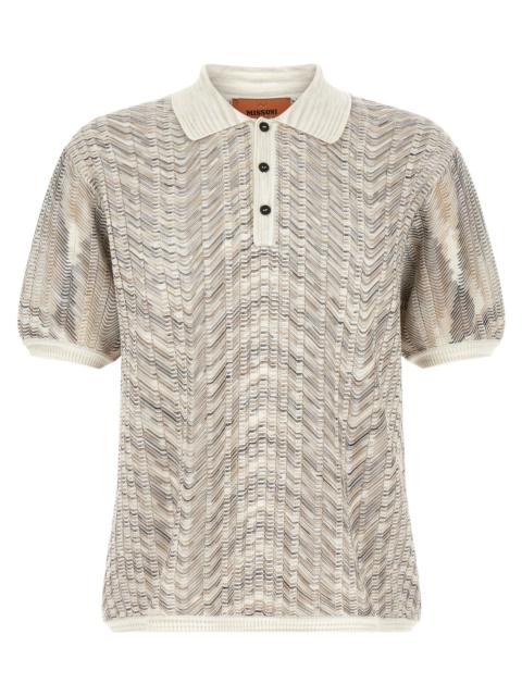 Missoni Missoni Men 'Zig-Zag' Knit Polo Shirt