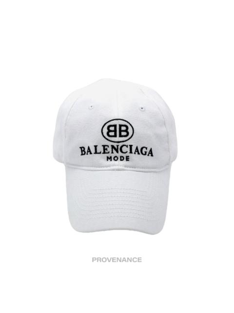 BALENCIAGA Balenciaga BB Logo Mode Embroidered Cap Hat - White