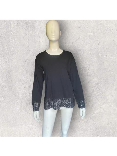 Comme Des Garçons Vintage 1992 Tricot CDG Lace Border L/S