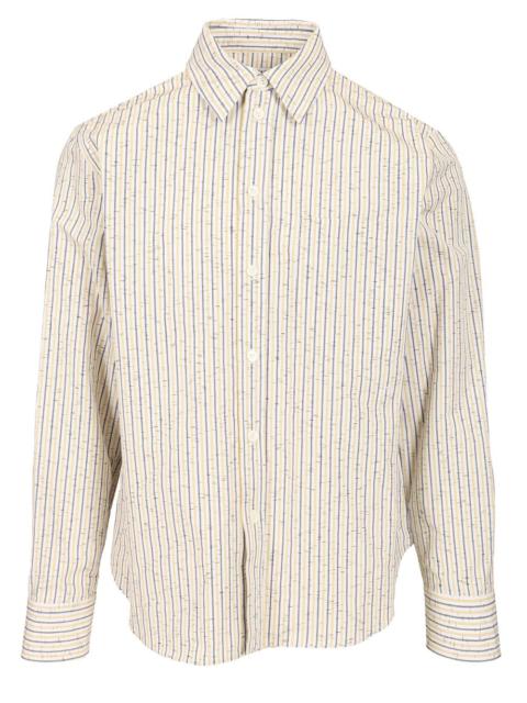 Bottega Veneta Striped Cotton And Linen Shirt Shirts Multicolor